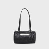 VINTAGE LEATHER CRYSTAL MINI BOSTON BAG_BLACK