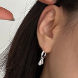 [925silver] Drop パールピアス