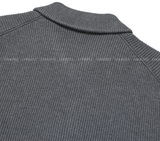 Nade Washable Overfit High Neck Turtle Semi-Zip-Up Knit