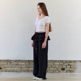 FRILL LAYERED PANTS / BLACK