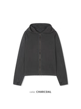Venis Pigment Cropped Zip Hoodie