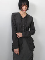 SHIRRING STRAP BLOUSE