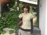 ヨリン ボタン ハーフ ニット (3color)