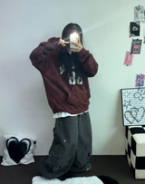 ダウンカーゴリベットナイロンロングパンツ🖤🤎🩶3カラー