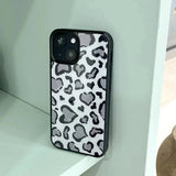 [MADE][Magsafe Glass Bumper Case] Heart Leopard Drawing Case ⋆ Light Gray