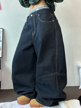 ステッチバルーンデニムパンツ 💙S-XL🖤