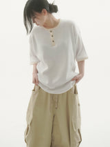 Daying waffle short sleeve T-shirt -5C
