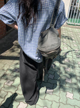 [unisex] カサデニムバルーンワイドバンディングパンツ