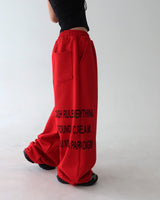 [UNISEX] Cash lettering jogger & wide pants