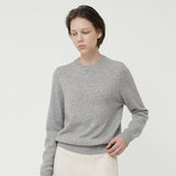カシミアブレンドウールクルーネックニット GRAY