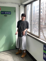 Crescent Moon Pigment-Dyed Oversized Short-Sleeve Tee