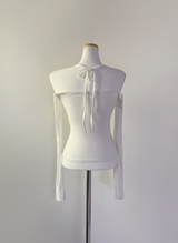 ブライセンレースオフショルダートップ (white)