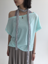 フォグオフショルダーTシャツ (4color)