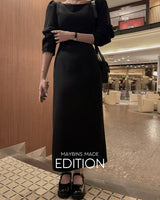 【MADE】ボートネックロングワンピース