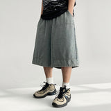 Kade waistband double denim Bermuda pants (3 colors)