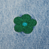 FLOWER EMBROIDERED LIGHT BLUE DENIM PANTS code 18103