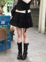 DN Cotton100 Tiered Mini Skirt Pants (2color)