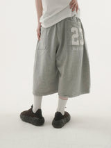 Bold 23embroidery bermuda sweat pants -3C