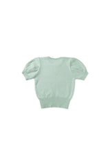 Slim button half knit_mint