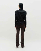 Sheer Layering Pants _ BROWN