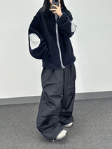 reverse elbow fleece zip-up