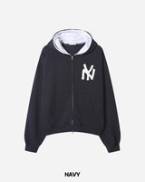 NYクロップエンブロイダリージップアップフーディー