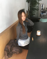 シャーリングレイヤードスカート