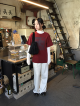 レンダー起毛スウェットワイドパンツ(3c)