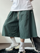 ハイクオリティ💜スナップナイロンバミューダパンツ 💚🤍🤎🖤6カラー