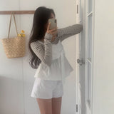 [BELLIDE MADE] パンチングストライプロンT