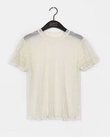 Leber Mesh Lace Short-Sleeved T-Shirt