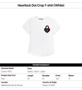 ハートロックドットクロップTシャツ (ホワイト)