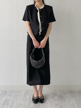 Tulip Tie Short Sleeve Blouse
