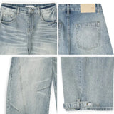 B-Ed Cut Curved Denim Pants