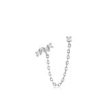 Drop Chain Barbell 925 Silver Single Piercing E047-10H