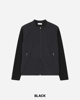 Mix Nylon Ribbed Zip-up