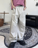 Lupen pintuck wide cotton pants