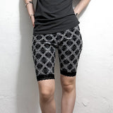LACE HEM SHORTS: CHECK