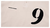 Lena Number Nine Waffle Polo Tee