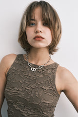 wrinkle top (brown)