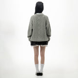 FOG CABLE KNIT CARDIGAN (GREY)