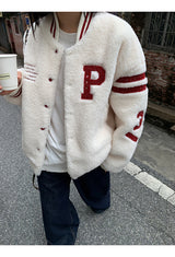 wool quilting base ball jumper jacket