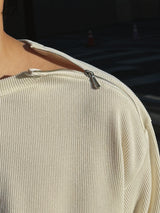 ASCLO Shoulder Zipper Rib T Shirt (3color)