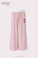 Love Me Stripe Tube Top Sweatpants Set (SET)