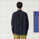 ポケットギンガムチェックシャツ / NAVY