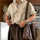 Cool Basic Semi-Over Short Sleeve Shirt
