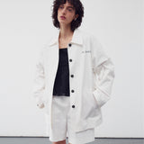 SAFARI SHIRT JACKET WHITE