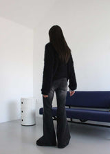 BLACK CAT BOOTS CUT DENIM