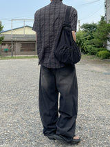 Linen check half shirts
