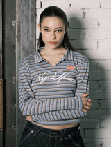 SLIM カラーL/S (ブルー)